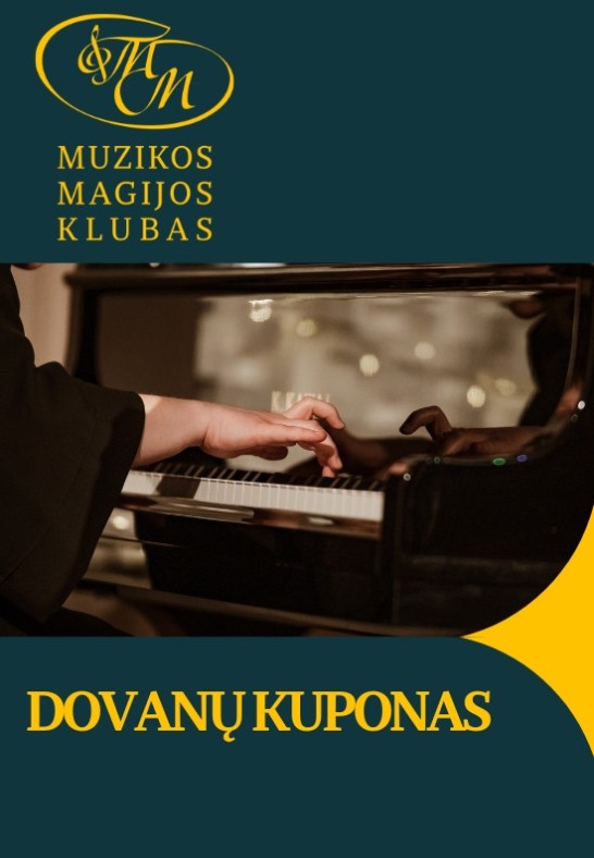 MUZIKOS MAGIJOS KLUBO  DOVANA - KUPONAS