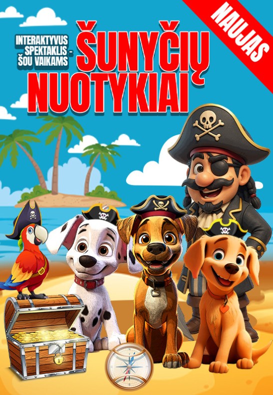 Interaktyvus spektaklis vaikams ''Šunyčių nuotykiai'' | Jurbarkas