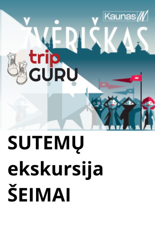 SUTEMŲ ekskursija SU ŽIBINTAIS ŠEIMAI ''Žvėriški nuotykiai Kauno senamiestyje''