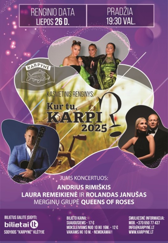 Koncertas ir kasmetinis renginys | Kur tu, karpi, 2025? | Sodyboje Karpynė