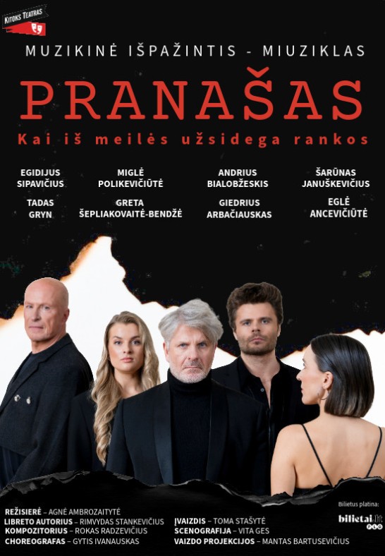 Muzikinė išpažintis - spektaklis, miuziklas ''Pranašas. Kai iš meilės užsidega rankos'' | Marijampolė
