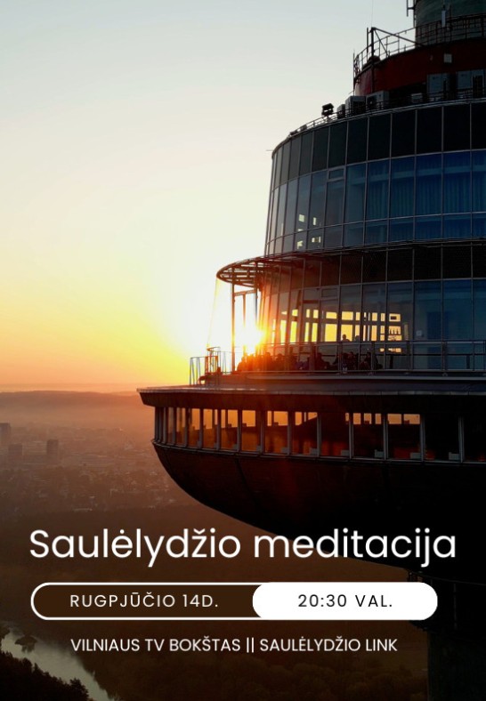 Saulėlydžio meditacija Vilniaus TV bokšte