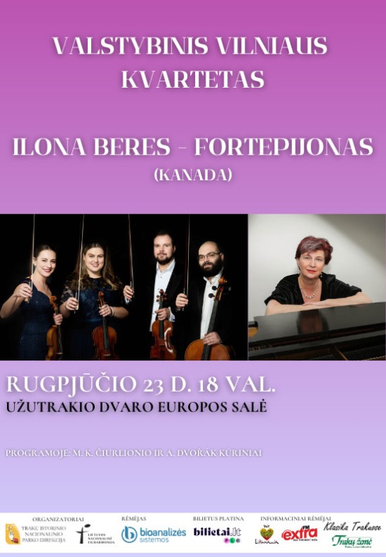 Valstybinis Vilniaus kvartetas | Ilona Beres | M. K. Čiurlionis, A. Dvořákas