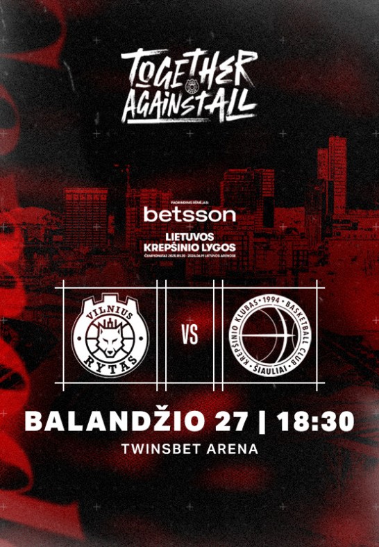 (PERKELTAS) LKL: Vilniaus ''Rytas'' - Šiaulių ''Šiauliai''