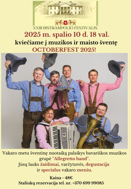 XXIII Bistrampolio festivalis | Muzikos ir maisto šventė ''Octoberfest 2025''