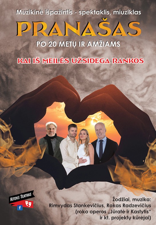 Muzikinė išpažintis - spektaklis, miuziklas ''Pranašas. Kai iš meilės užsidega rankos'' | Šakiai